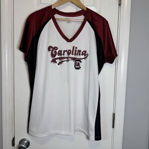 South Carolina Gamecocks Women's XL Short Sleeve V-Neck Graphic Tee Jersey